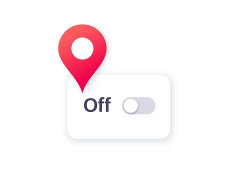 Disable GPS toggle Stock Illustration