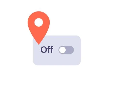 Disable GPS toggle Stock Illustration