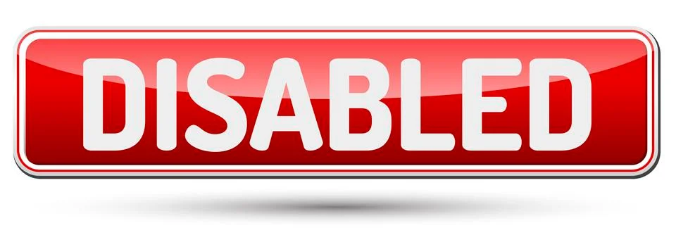 DISABLED - Abstract beautiful button with text. Stock Illustration