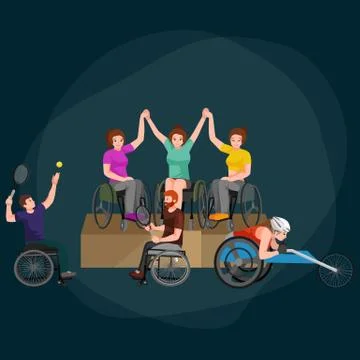 Disabled athlete with prosthesis isolated concept, sport for people with pr.. Stock Illustration