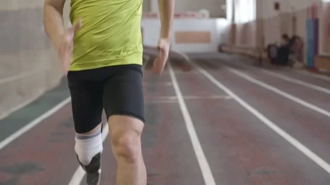 Disabled Athlete Training Video stock 70953600