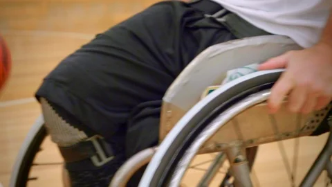Disabled Basketball Player Close-up Stock Footage 120897925