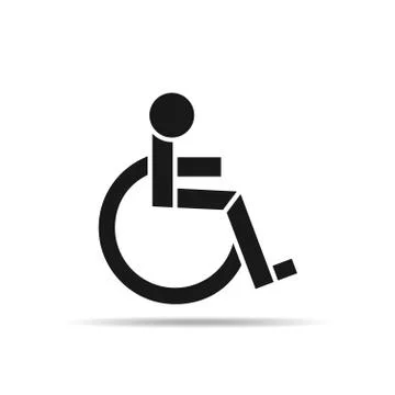 Disabled black icon. Vector illustration. Stock Illustration
