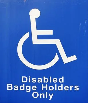 For Disabled Blue Badge Holders Stock Illustration
