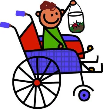 Disabled Bug Boy Stock-Illustration