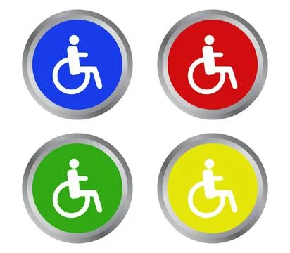 Disabled button icon illustrated in vector on white background disabled bu... 스톡 사진