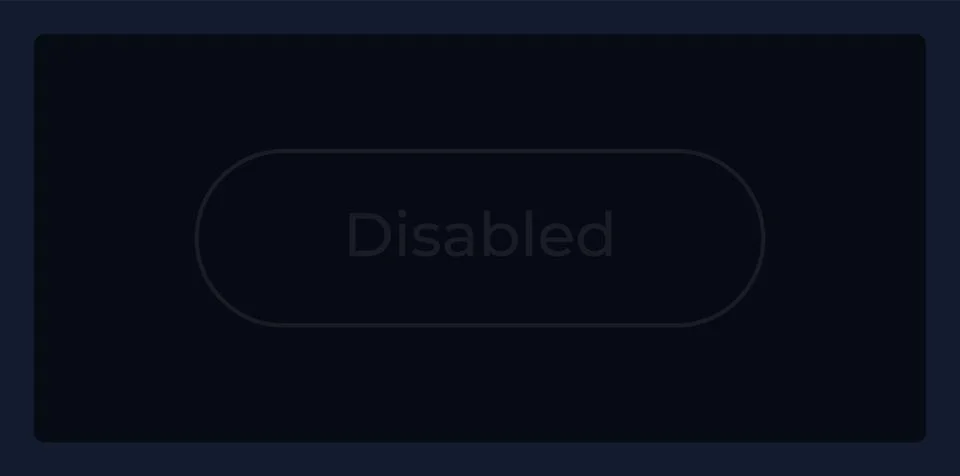 Disabled button UI element template Illustrazione stock