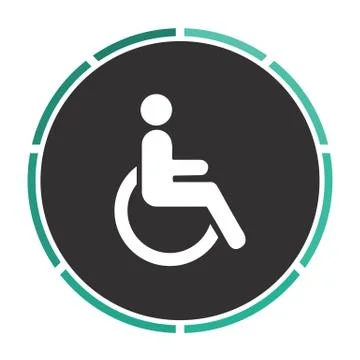 Disabled computer symbol Stock Illustration
