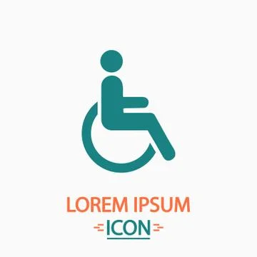 Disabled computer symbol Stock Illustration