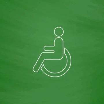 Disabled computer symbol Stock Illustration