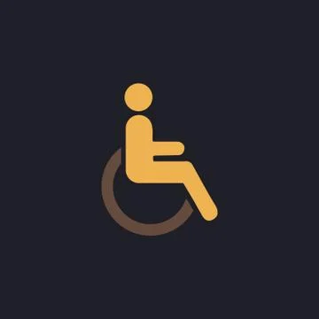 Disabled computer symbol Stock Illustration