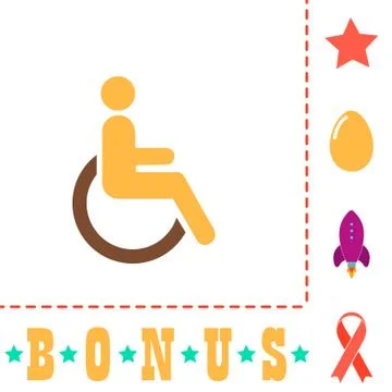 Disabled computer symbol Stock Illustration