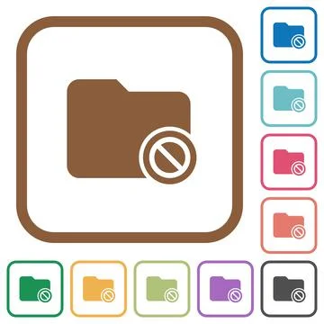 Disabled directory simple icons Stock Illustration