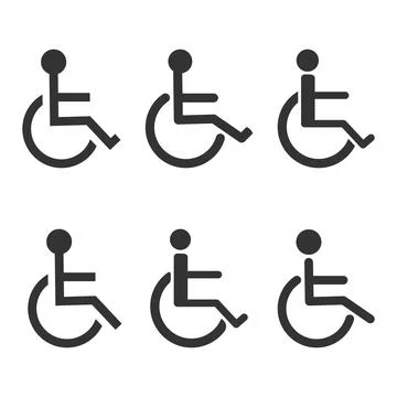 Disabled handicap icon set. Stock Illustration