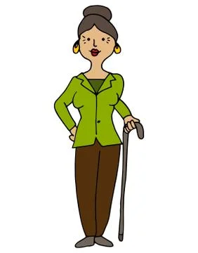 Disabled Hispanic Female Stock Illustration