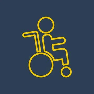 Disabled icon logo vector Stock Illustration