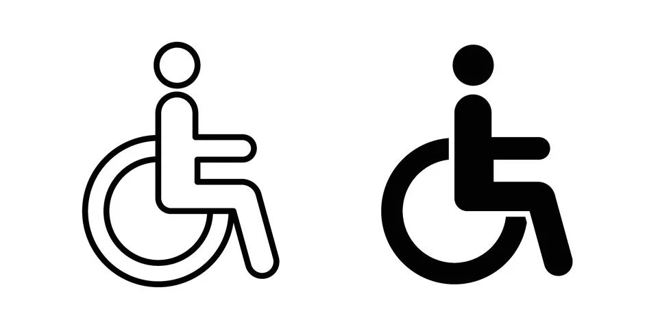 Disabled icon set, collection of vector icons Stock Illustration