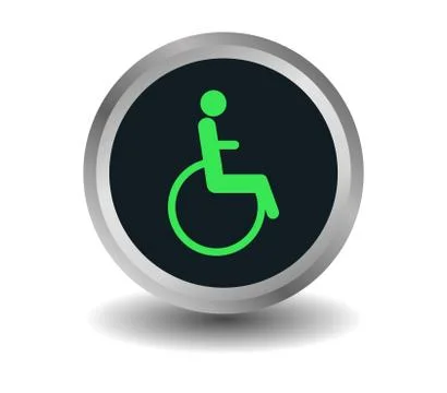 Disabled icon on white background Stock Illustration