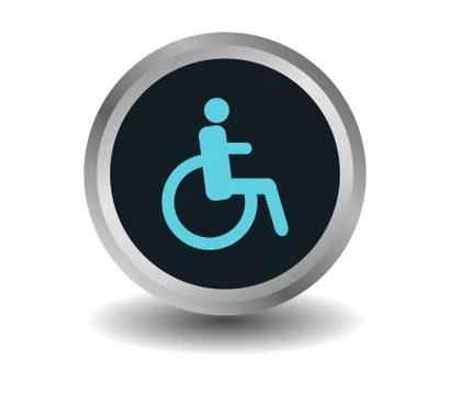 Disabled icon on white background Stock Illustration