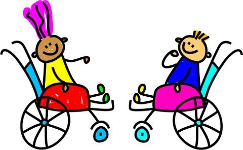 Disabled Kids Stock-Illustration