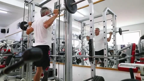 Disabled man exercising in the gym Stock Footage 276948049