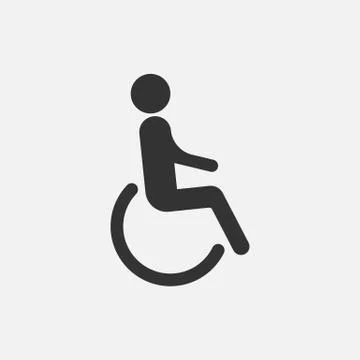 Disabled man sign isolated on white background. Vector illustration. Stock-Illustration