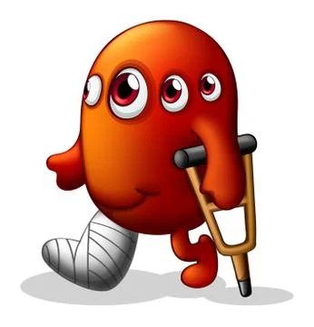 A disabled monster Stock Illustration