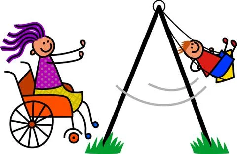 Disabled Mother Stock-Illustration