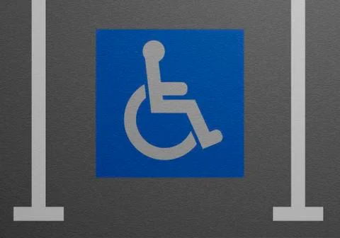 Disabled Parking Lot Stock Illustration
