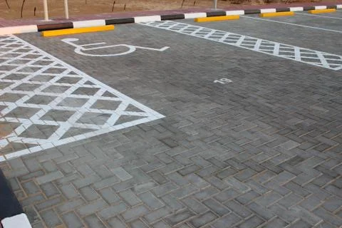 Disabled parking Stock Photos