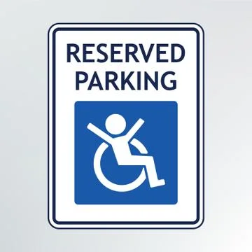 Disabled parking sign. Stock Illustration