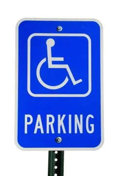 Disabled parking sign Stock Photos