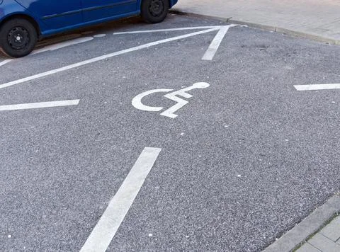 Disabled Parking Space Stock Photos