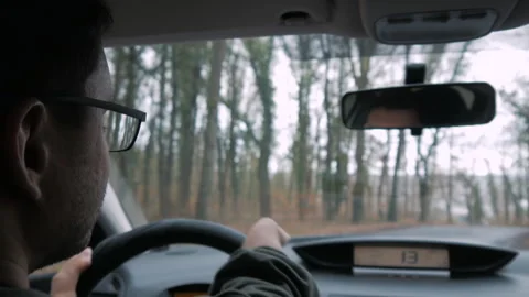 A disabled person drives a car. Stock Footage 268975604
