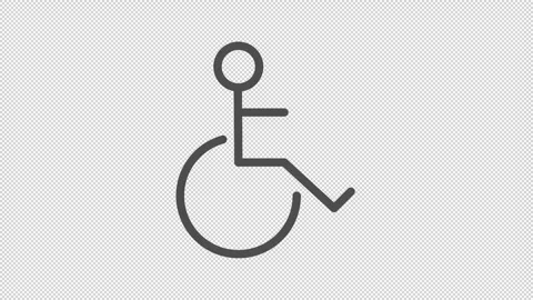 Disabled person symbol. Stock Footage 306135053
