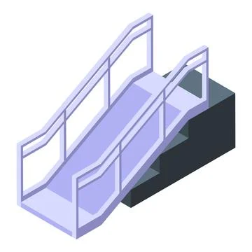 Disabled ramp icon isometric vector. Accessible environment 스톡 일러스트