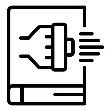 Disabled read icon outline vector. Child education Stock Illustration
