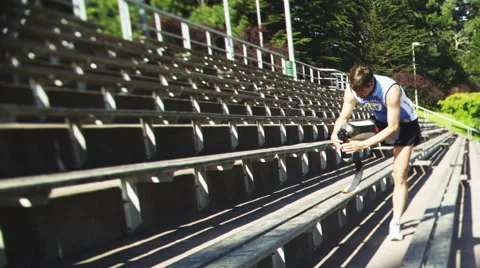 Disabled Runner portrait Stock Footage 62901818