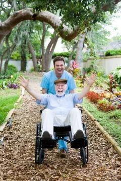 Disabled Senior - Fun Stock Photos