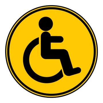 Disabled sign button. Stock Illustration