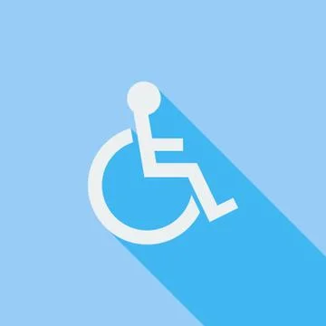 Disabled single icon Stock Illustration