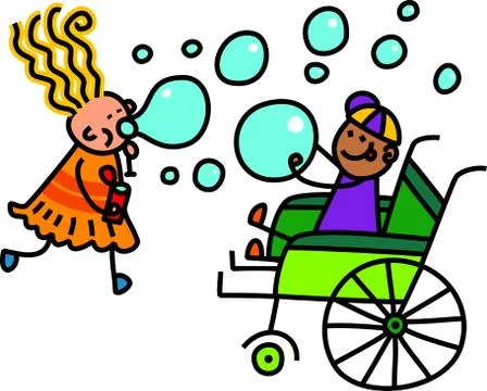 Disabled Soap Bubble Game Stock-Illustration