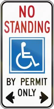 Disabled Standing In Canada Stock Illustration