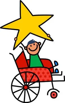 Disabled Star Boy Stock-Illustration