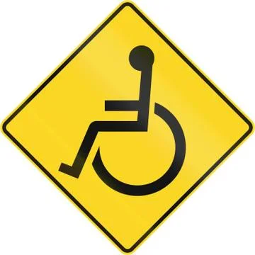 Disabled Warning Sign In Canada Stock Illustration