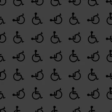 Disabled web icon. flat design. Seamless pattern. 스톡 일러스트