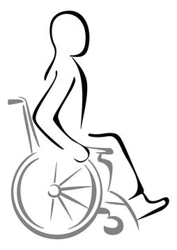 Disabled in a wheelchair Stock Illustration