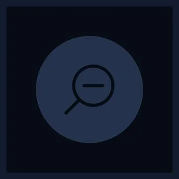 Disabled zoom out button UI element template 스톡 일러스트