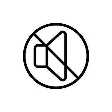 Disabling the volume icon vector. Isolated contour symbol illustration Stock Illustration