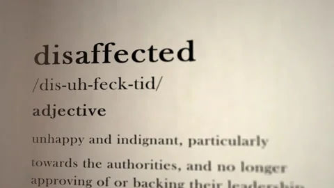 Disaffected Definition Stock Footage 156716217